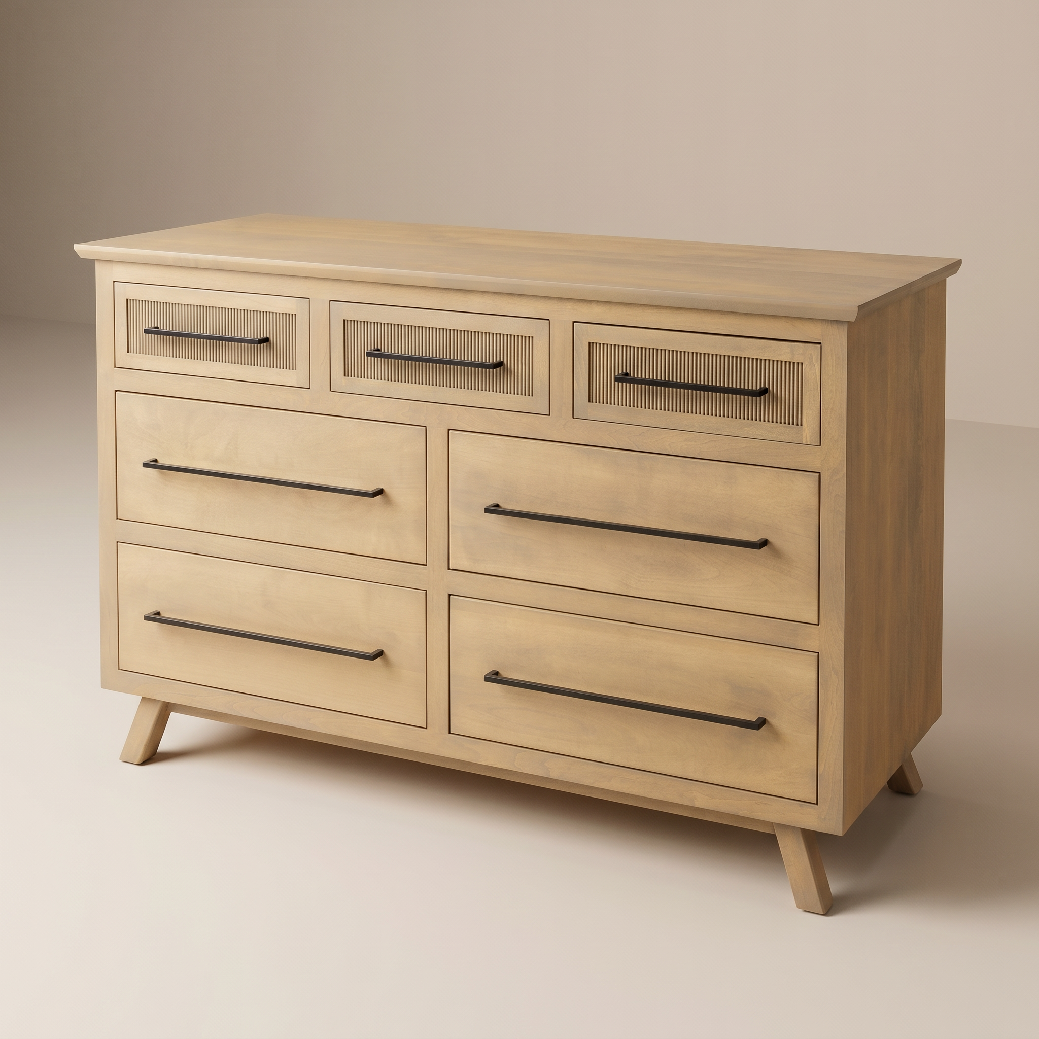 allison dresser in 7 drawer maple sand stain