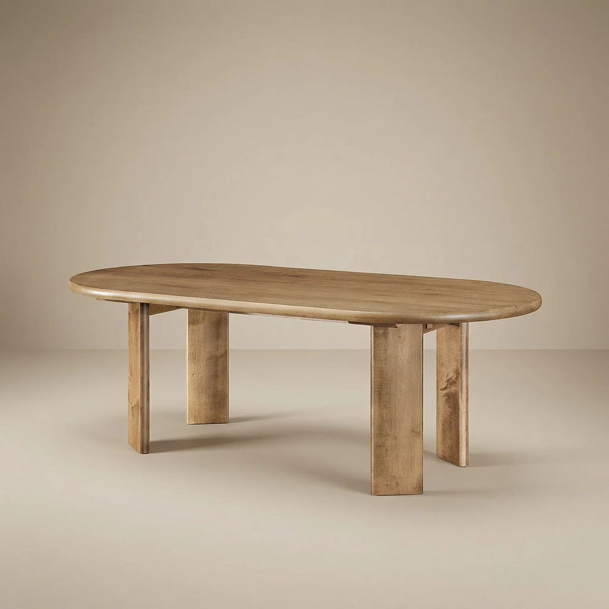 Alpenglow oval dining table with column legs