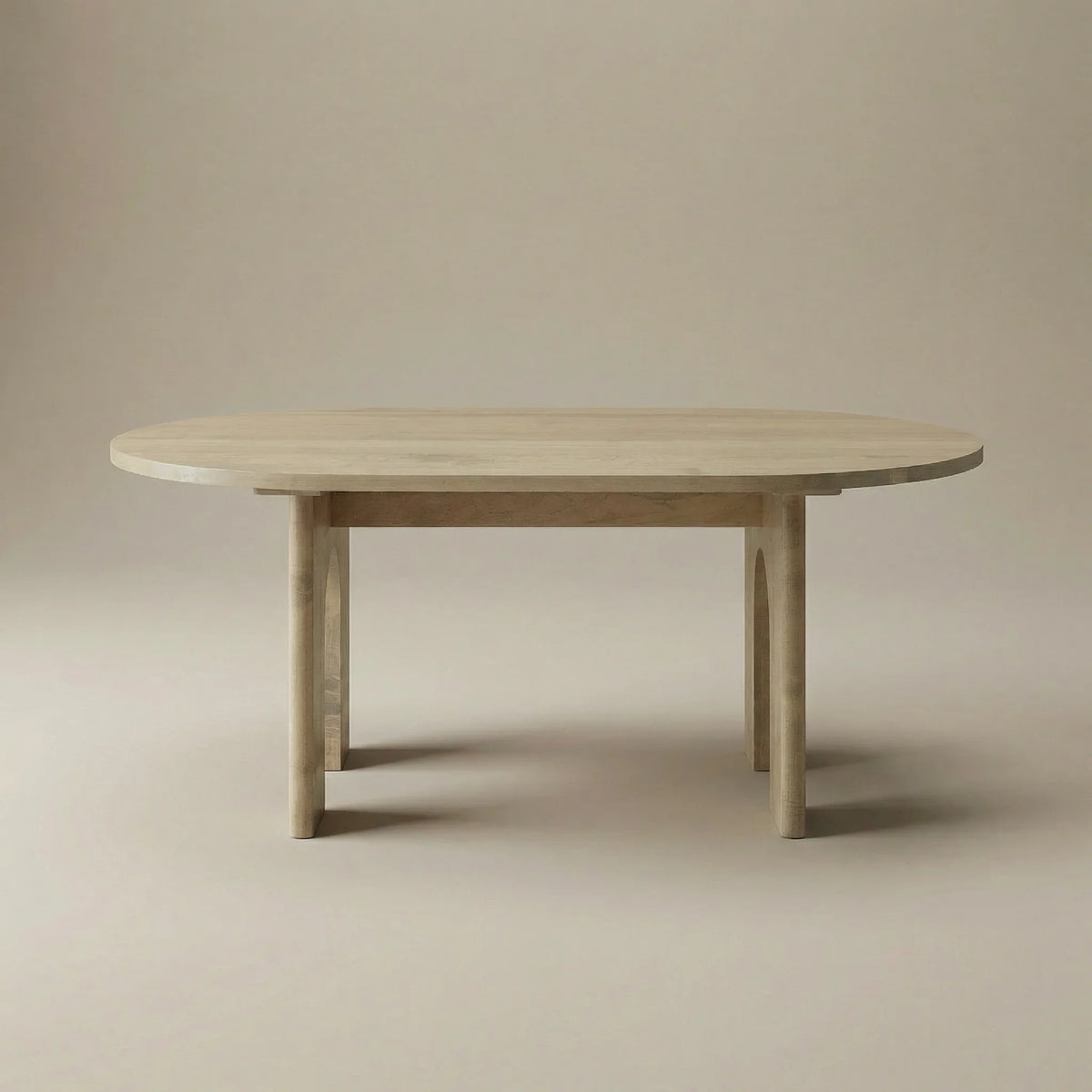 Bighorn oval dining table, side view