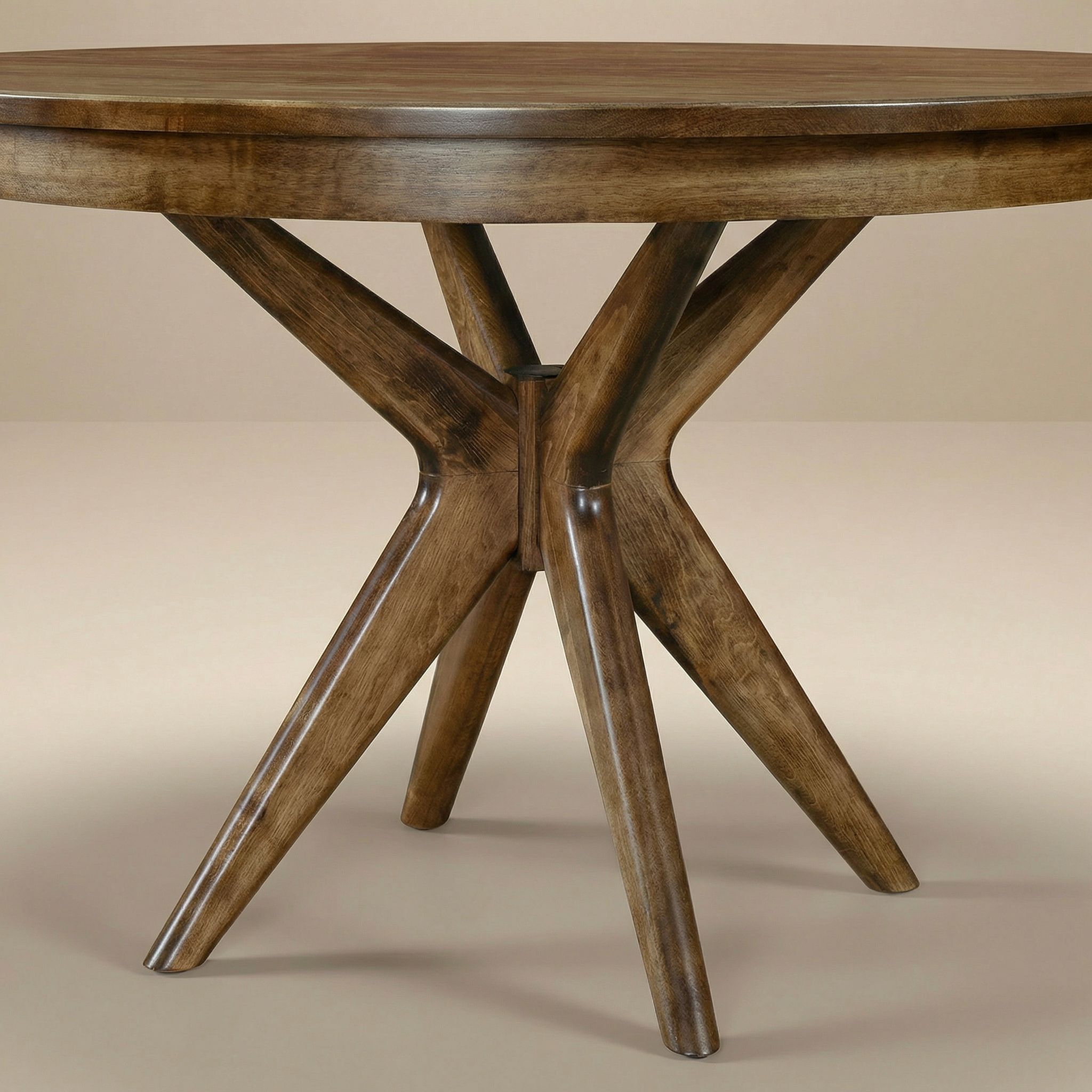 callie round dining table custom dining table hardwood base closeup