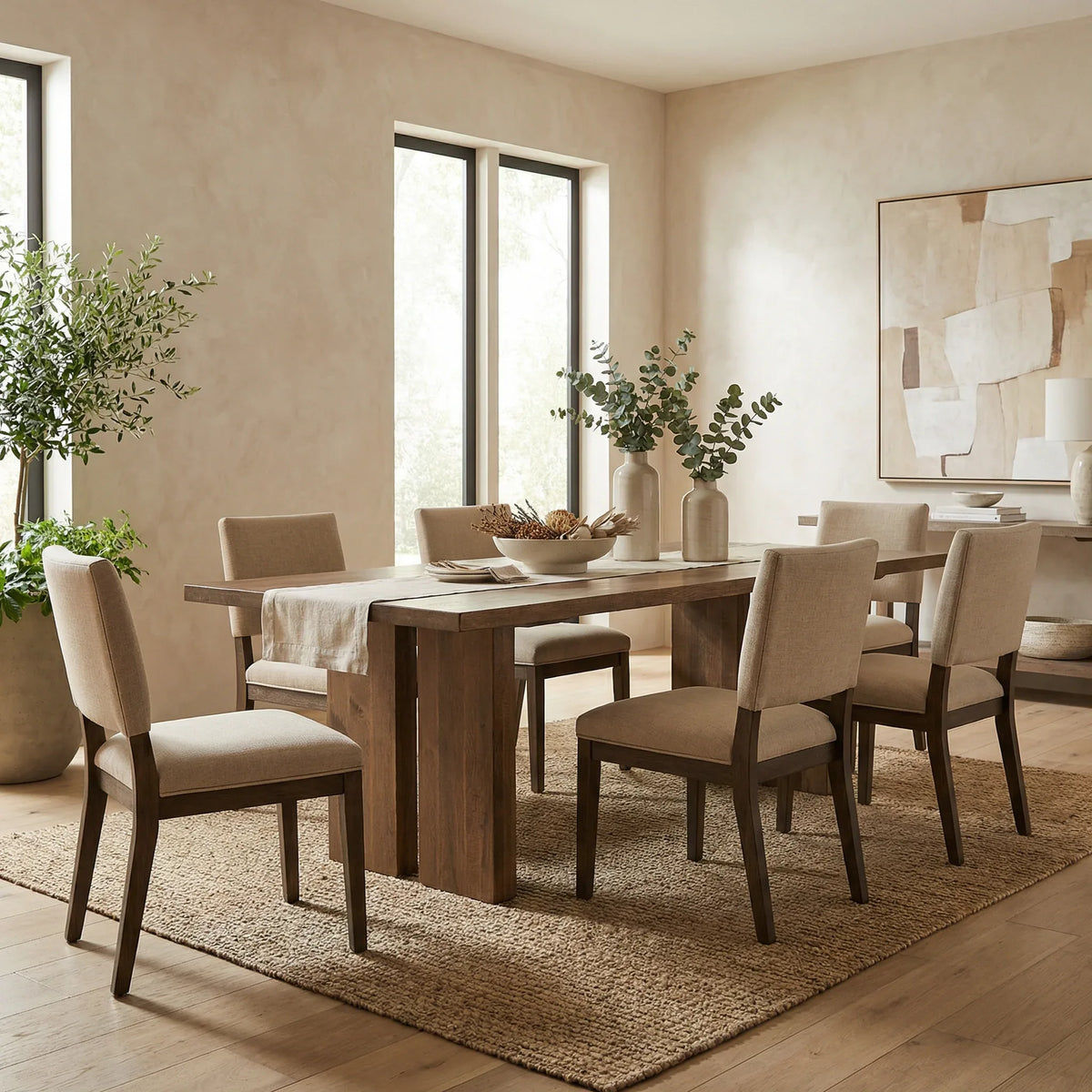 Cedar Hollow dining table with chairs in a dining room