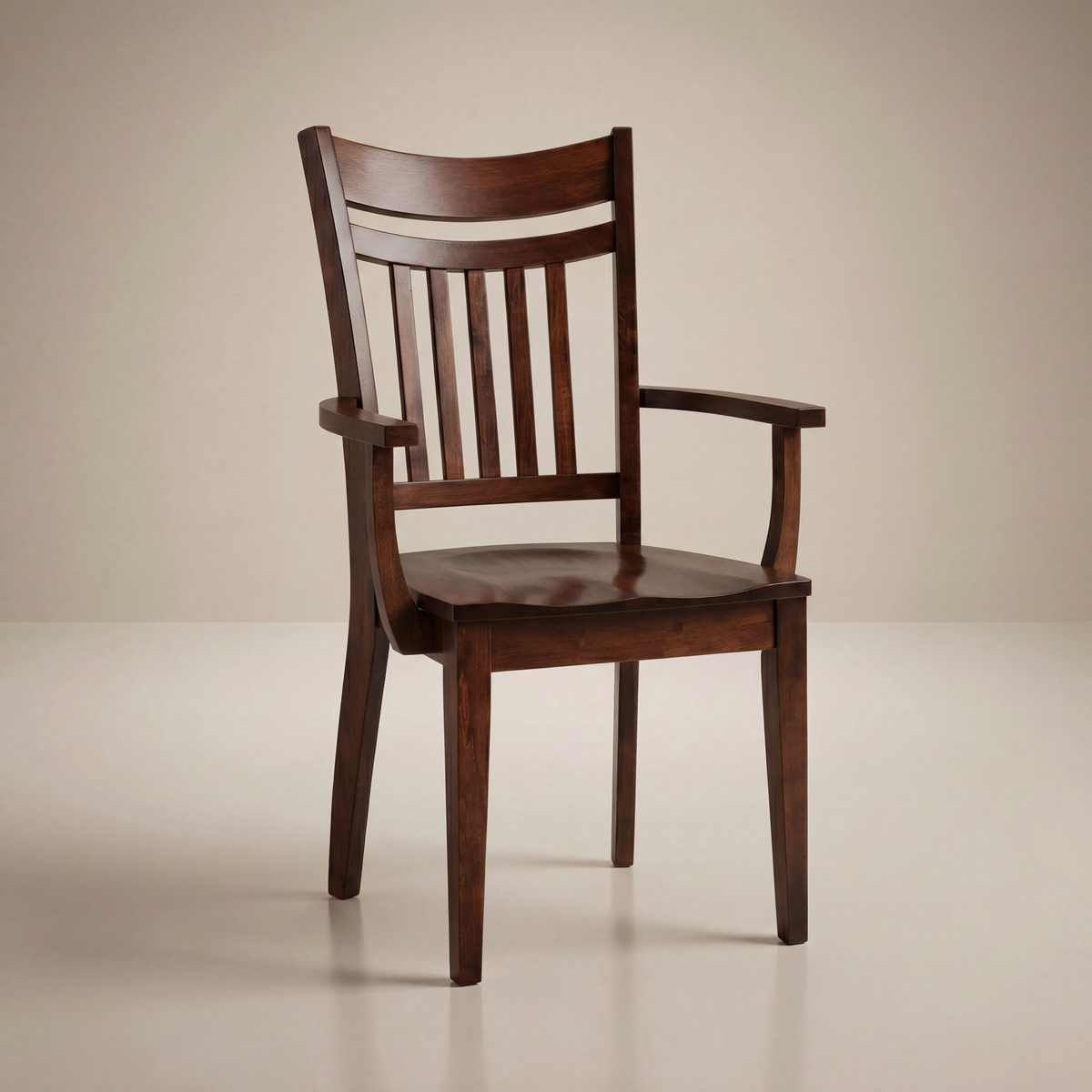 Cooper slat-back dining arm chair