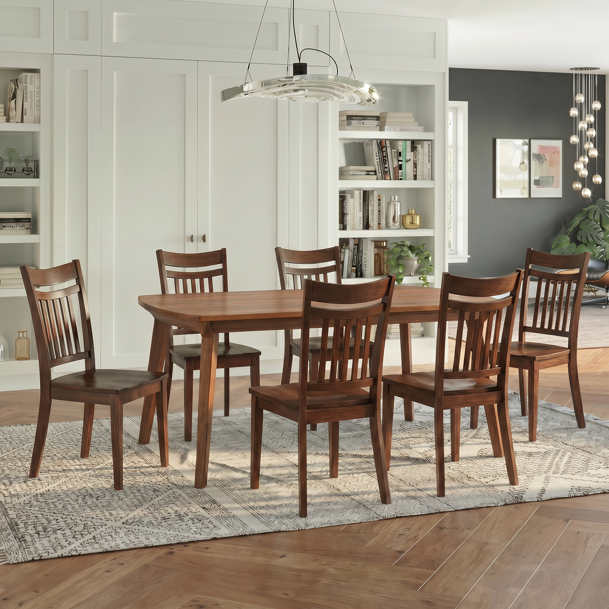 Cooper dining chairs around a dining table