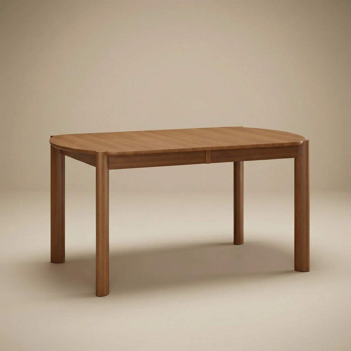Hemlock dining table with straight legs