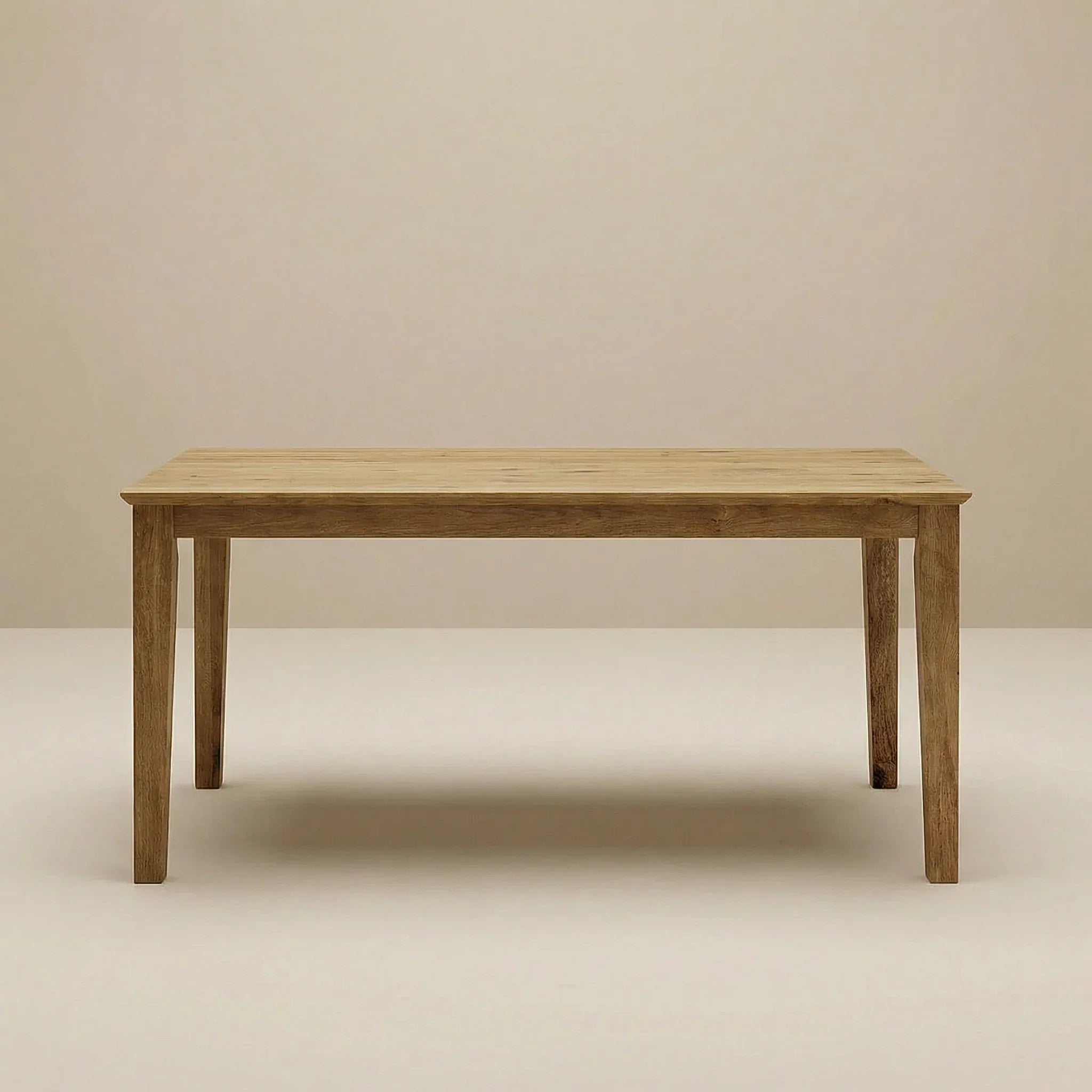 high point table Wooden table on a plain background