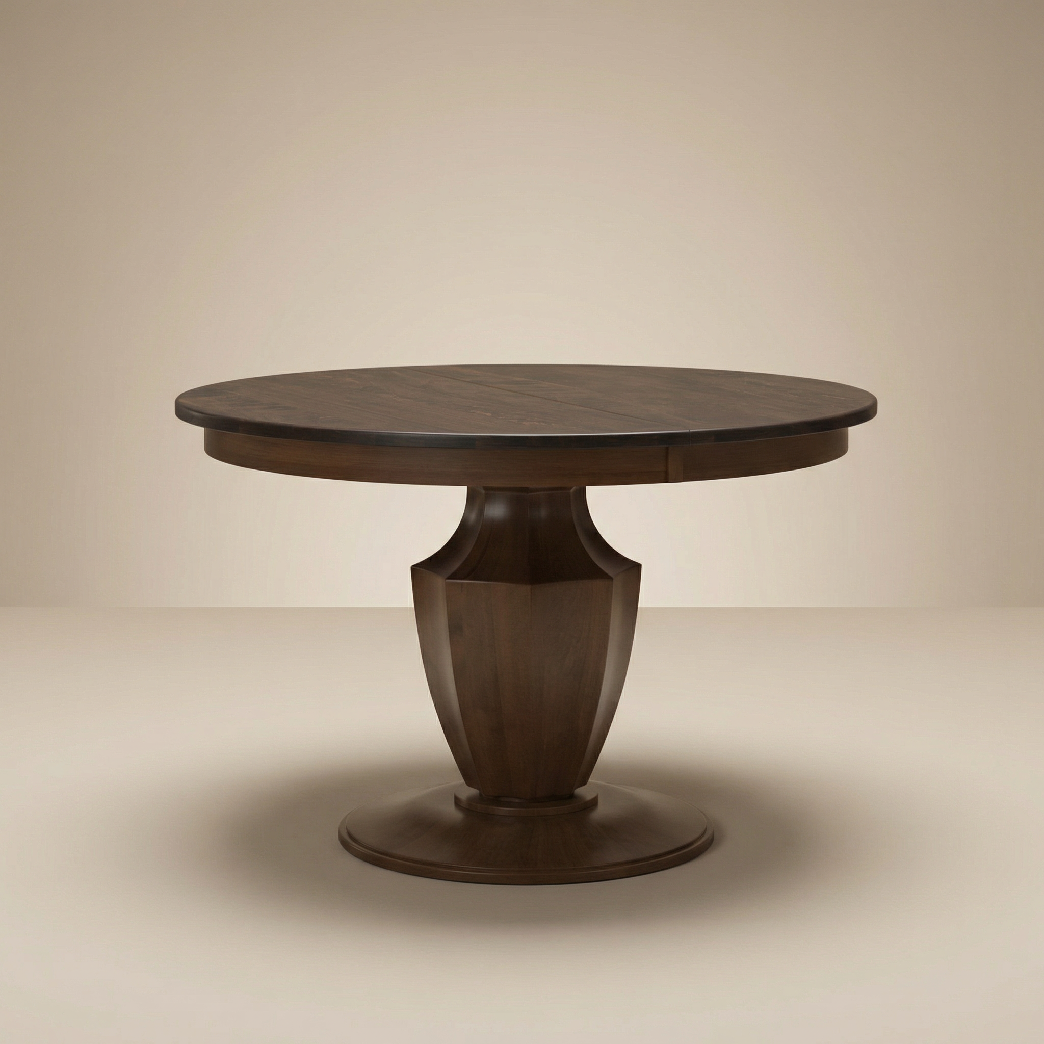 Lanaster round pedestal dining table maple