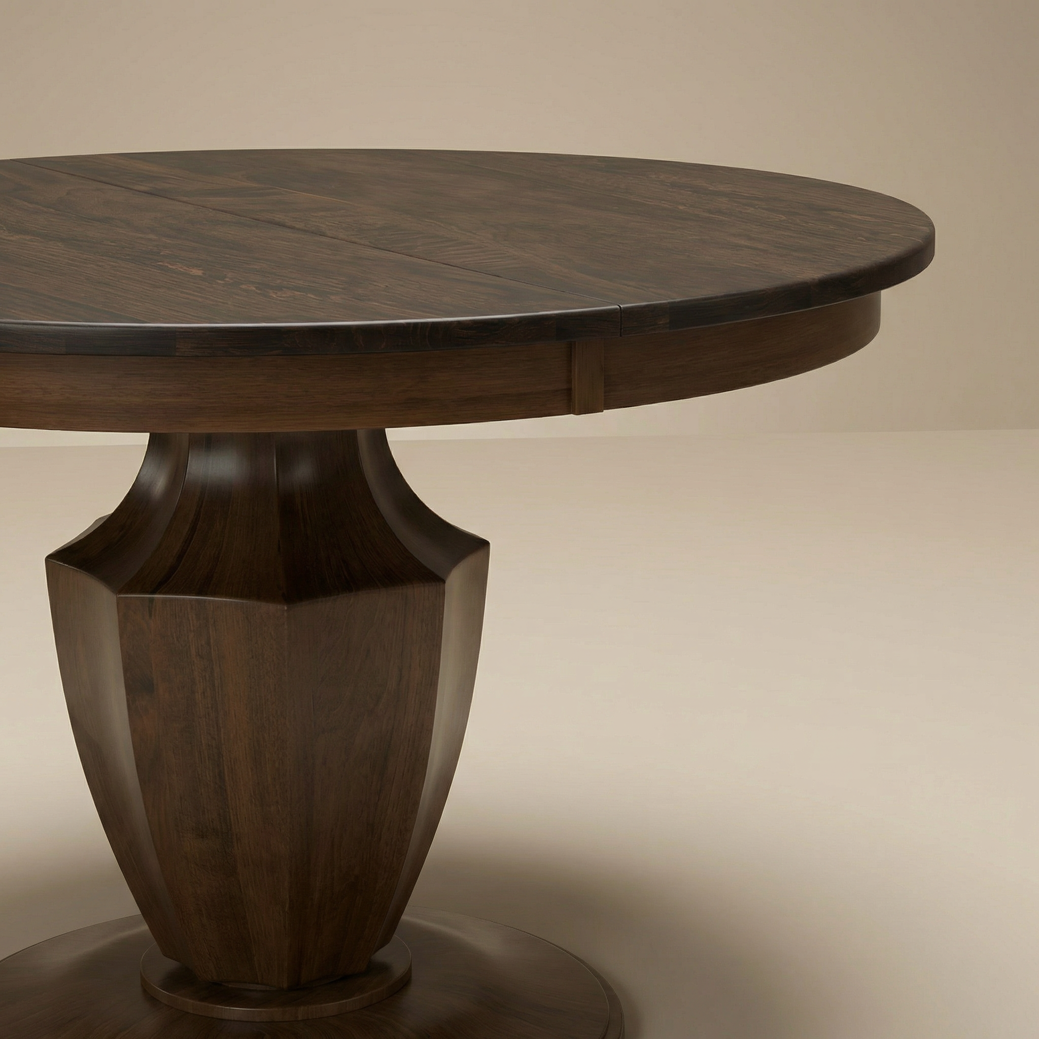 Lanaster round pedestal dining table maple