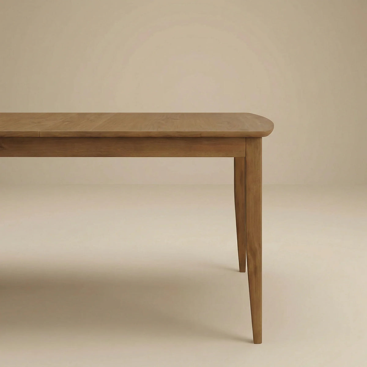 Langston tapered-leg dining table, angled view