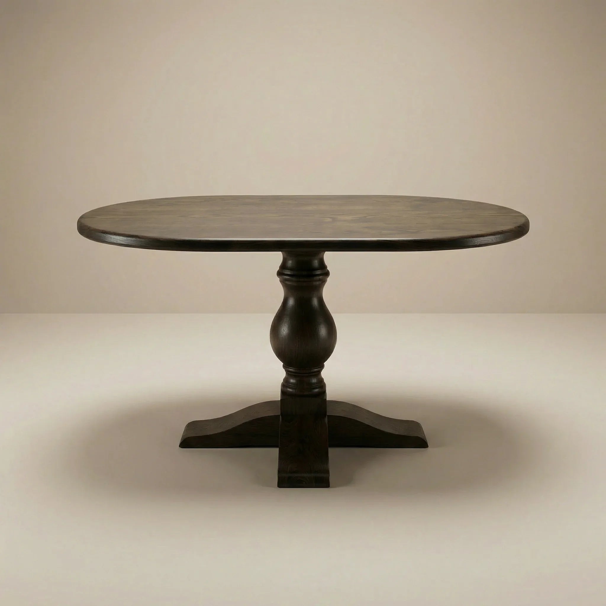 The Mesa custom round pedestal base round top