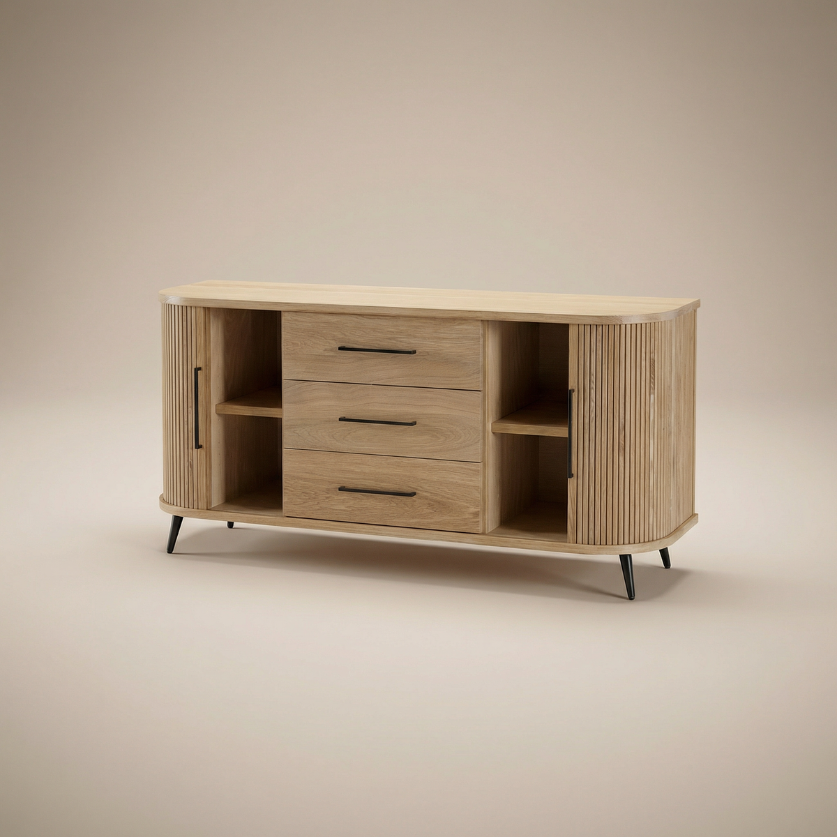 Redwood white oak TV console