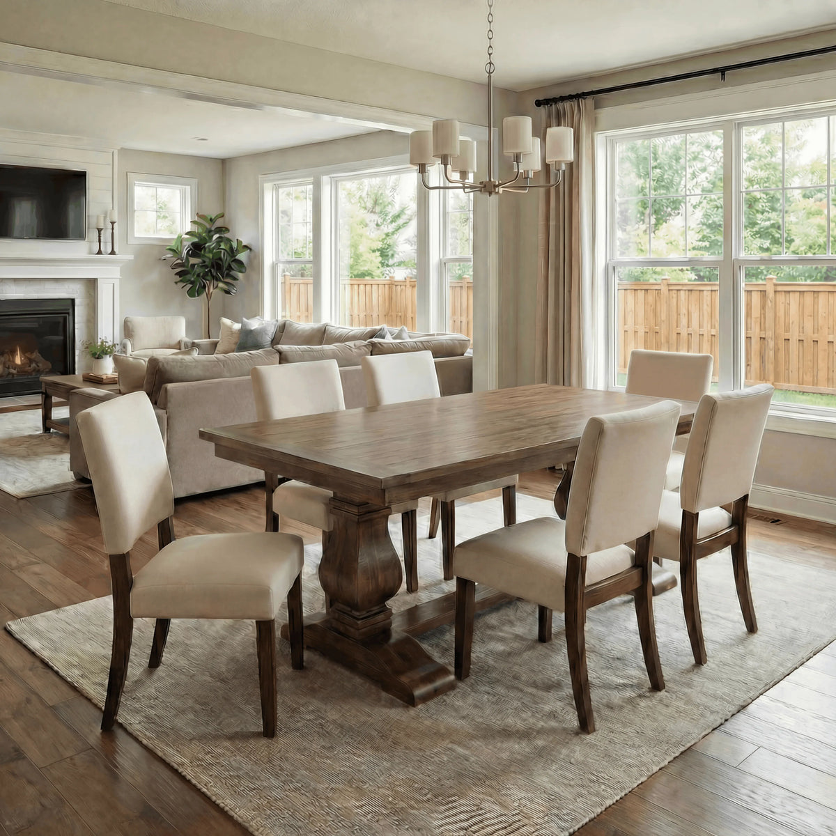 Stonebridge dining table with chairs in a dining room