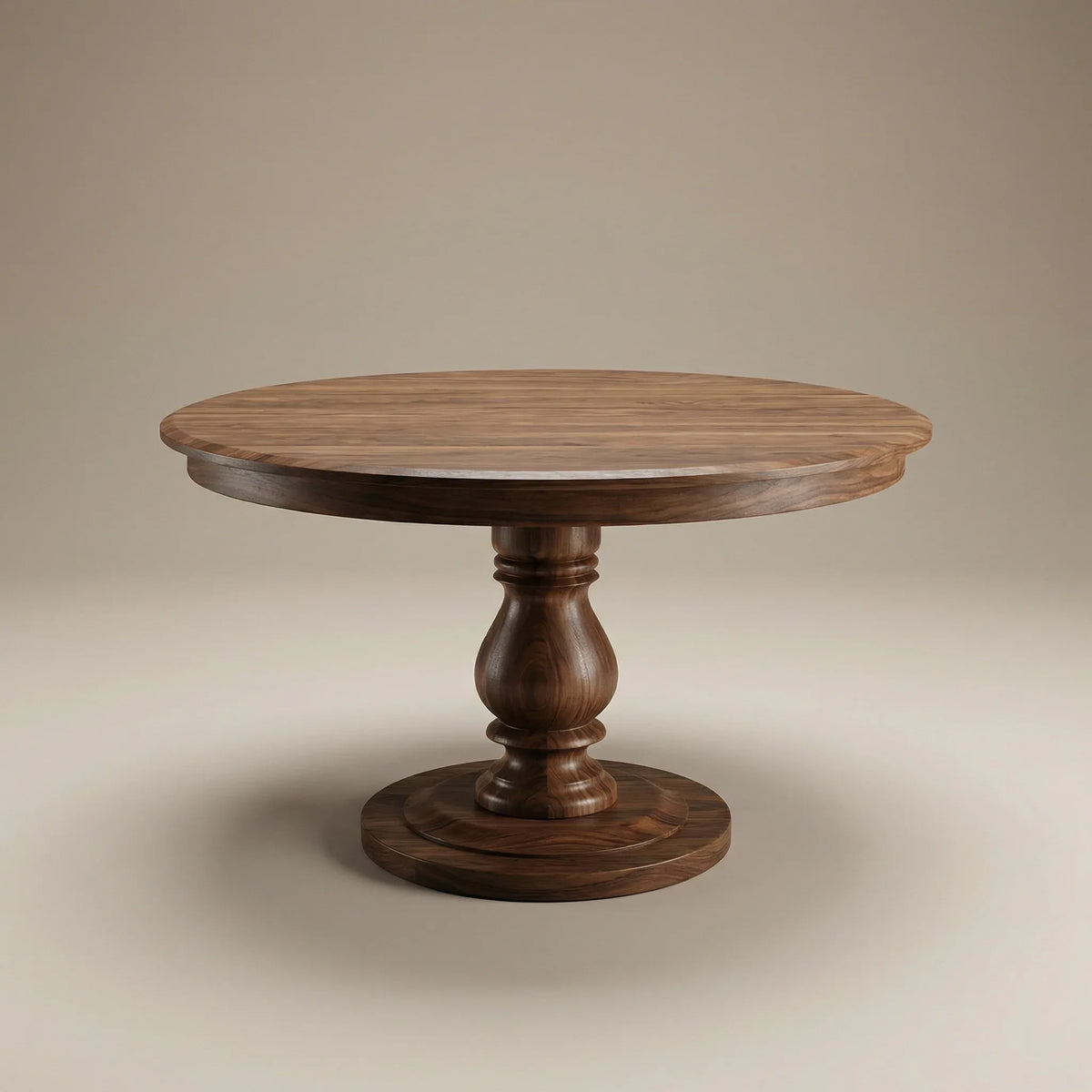Summit round dining table with pedestal base