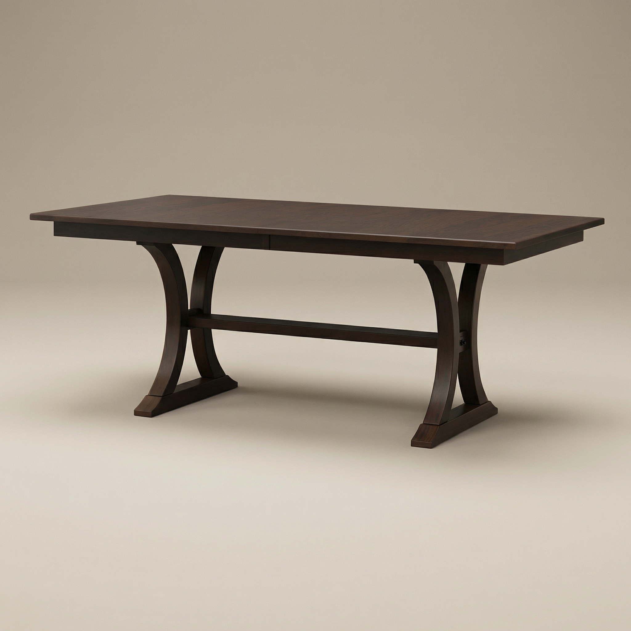 The Zachary brown walnut table