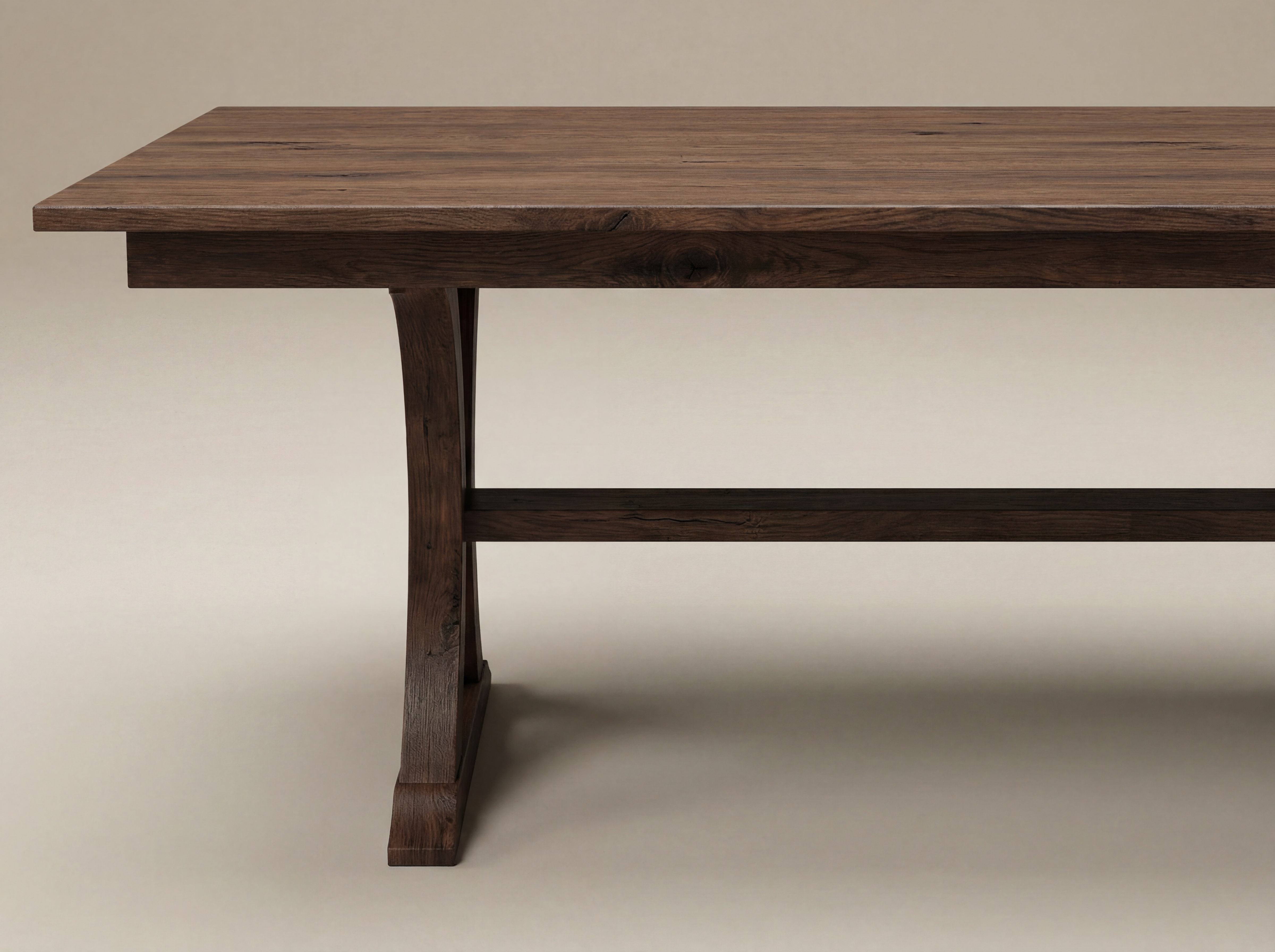 The Zachary brown walnut table