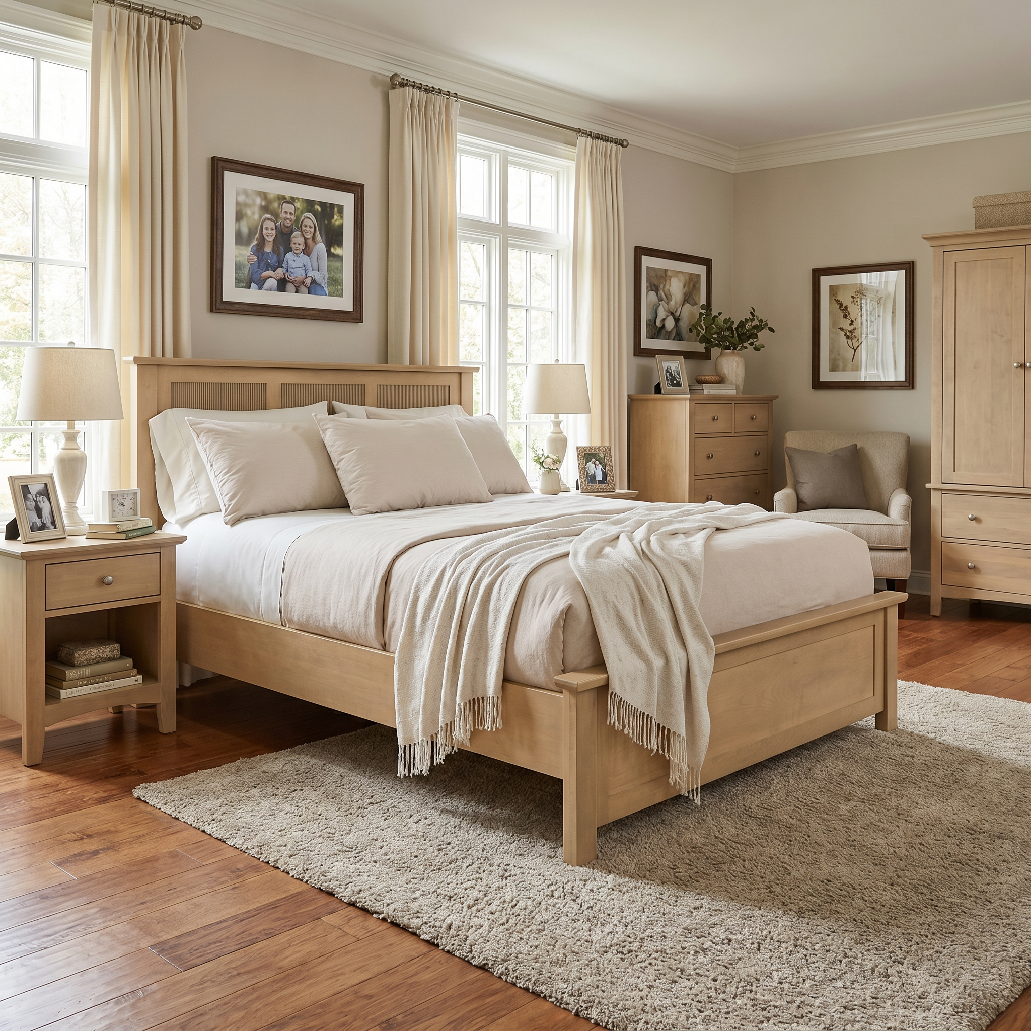 allison bed custom stain