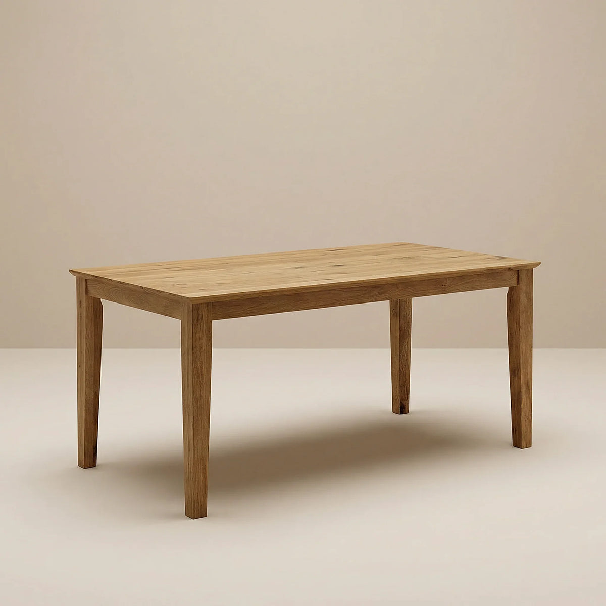 Ashford oak dining table with tapered legs