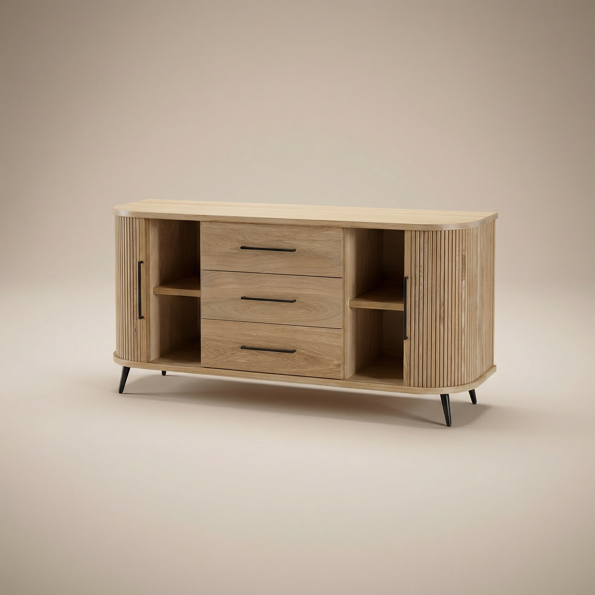 Berkely tv console white oak