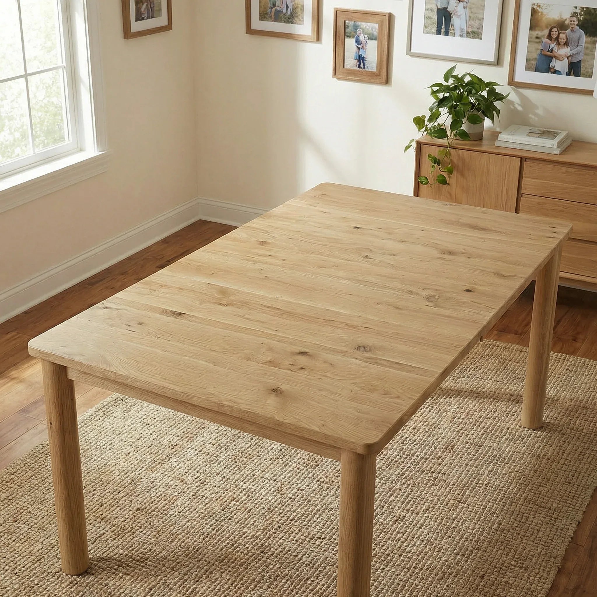 blue ridge dining table rounded legs in dining room 