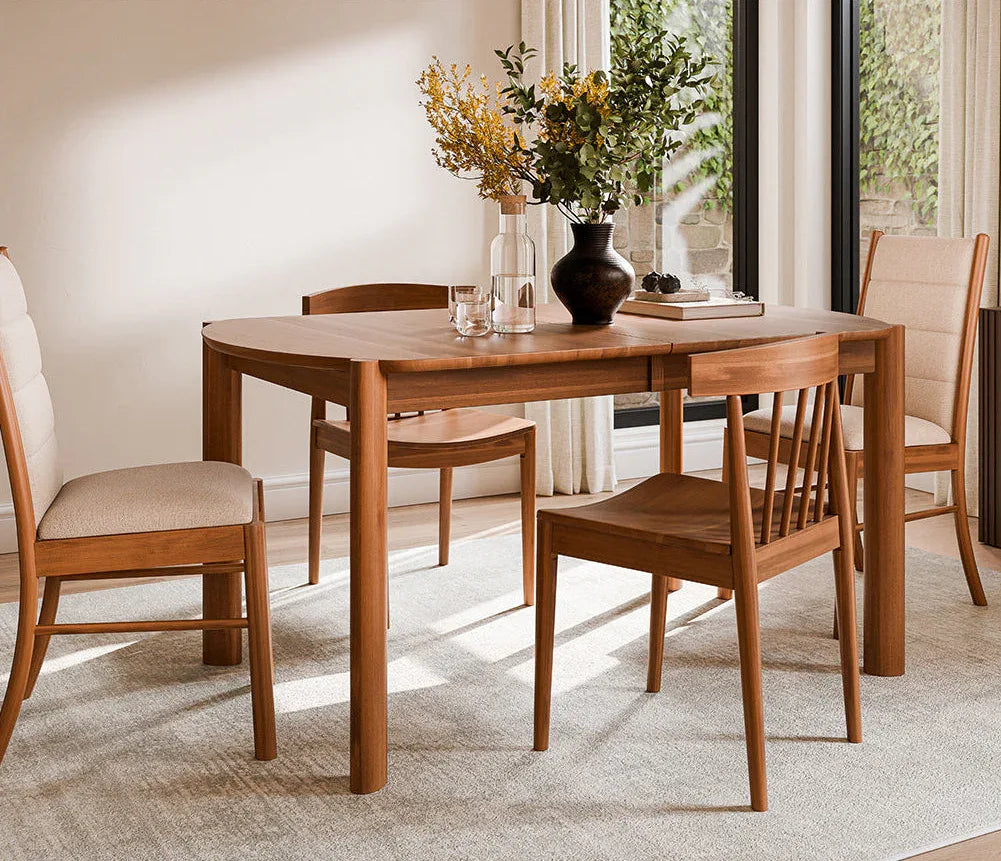Hemlock dining table in a dining room