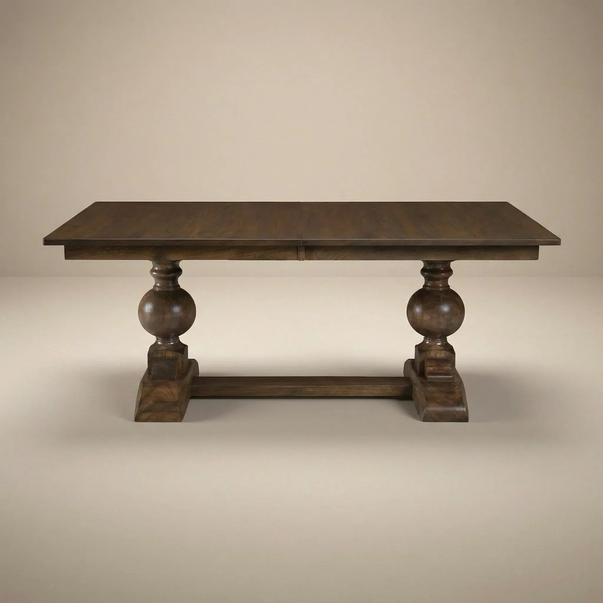 double pedestal dining table maple The Ville