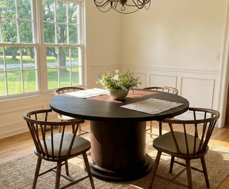 walnutround_stained_black - TRM WoodCraft