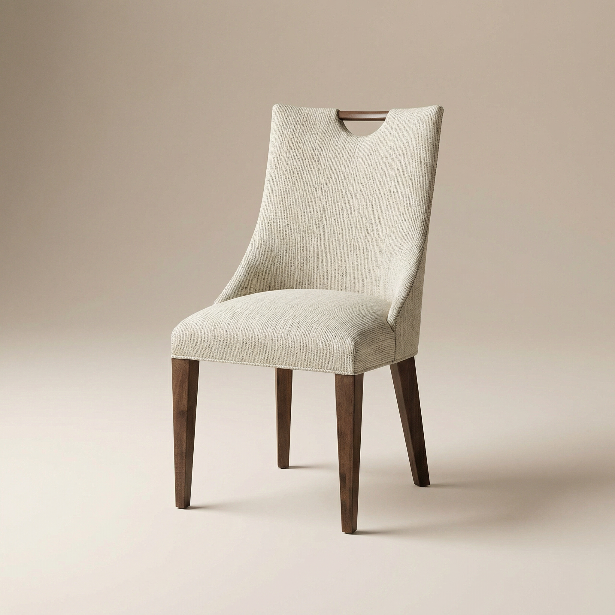 westal dining chair white fabir and wood frame